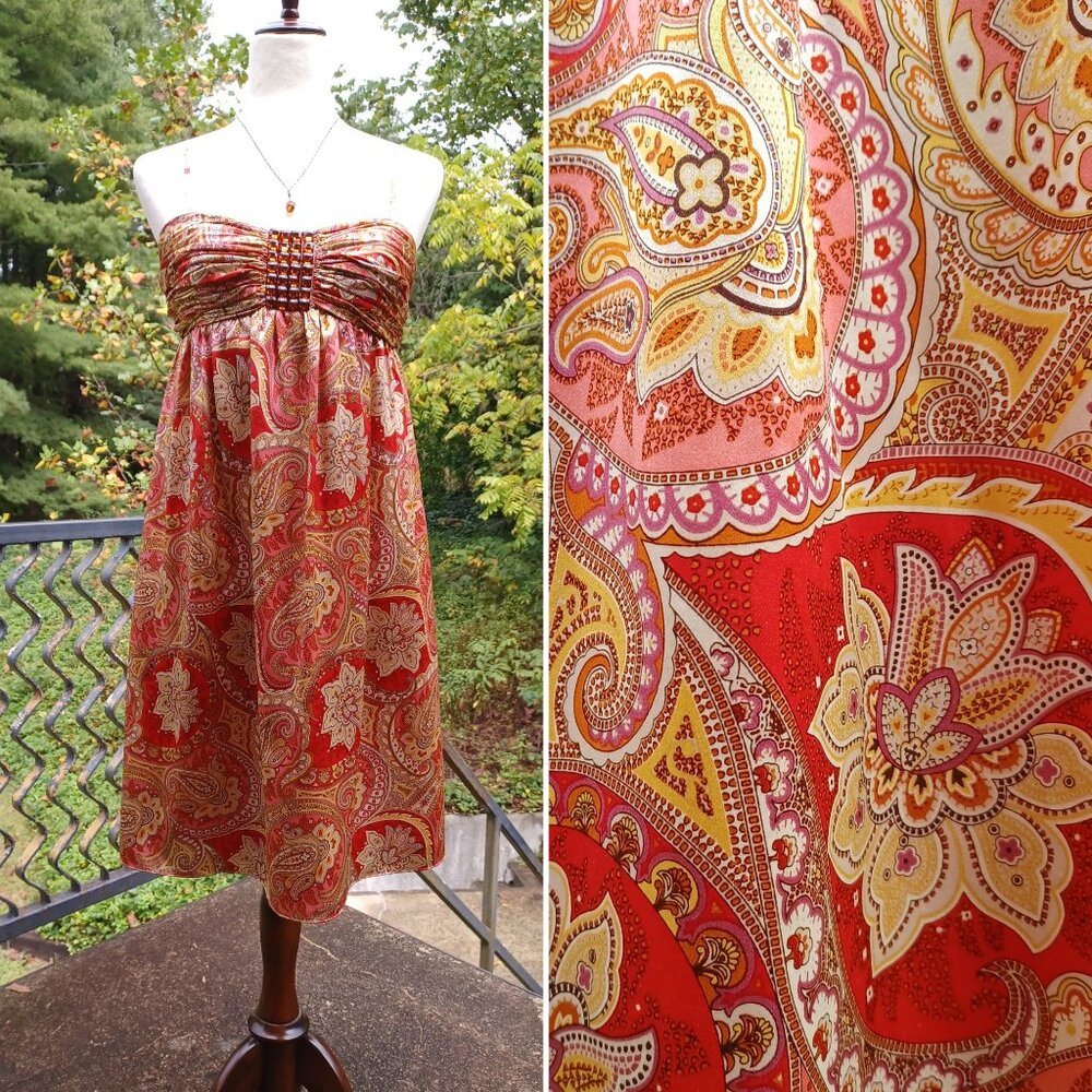Y2K Vintage 100% Silk Babydoll Dress, Size 4/Small